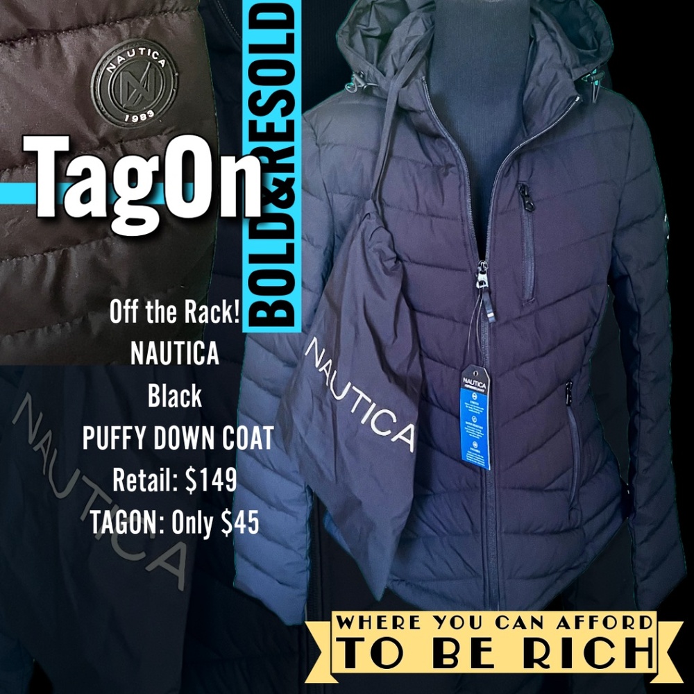 Nautica Puffy Down Hooded Jacket